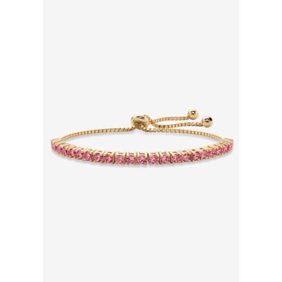 Gold-Plated Bolo Bracelet, Simulated Birthstone 9.25" Adjustable by PalmBeach Jewelry in October