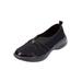 Wide Width Women's CV Sport Greer Slip On Sneaker by Comfortview in Black (Size 9 W)