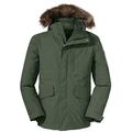 Schöffel Herren Down Jacket Budapest M, warme und atmungsaktive Daunenjacke mit verstellbarer Kapuze, Herren Jacke mit 2-Wege Front Reißverschluss, thyme, 60