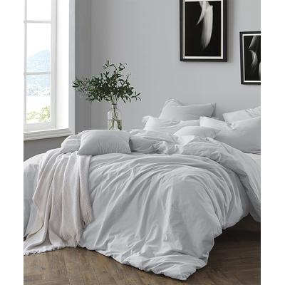 Cathay Home Duvet Covers Pale, Organic Cotton Pintuck Duvet Cover King Cal White