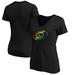 Women's Fanatics Branded Black Carolina Hurricanes Team Pride Logo V-Neck T-Shirt
