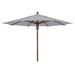 Darby Home Co Sanders Rustic 11' Market Umbrella Metal | Wayfair DBHM7781 42916903