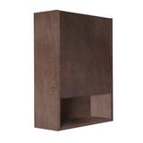 LACAVA Kubista Surface Mount Framed 1 Door Medicine Cabinet w/ 2 Adjustable Shelves Wood in Brown | 24 H x 18 W x 7 D in | Wayfair KUB-ST-18R-24