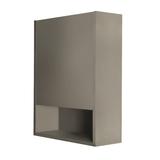 LACAVA Kubista Surface Mount Framed 1 Door Medicine Cabinet w/ 2 Adjustable Shelves Wood in Brown | 24 H x 18 W x 7 D in | Wayfair KUB-ST-18L-84