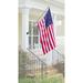 Olympus Flag and Banner American Deluxe 2-Sided Nylon 36" x 60" Flag Set in Gray/Red | 36 H x 60 W x 1 D in | Wayfair RKUSA6A2-EACH