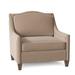 Lounge Chair - My Chic Nest Jill 36" Wide Lounge Chair Wood/Velvet/Fabric in White/Brown | 37 H x 36 W x 36 D in | Wayfair 678-1045