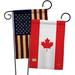 Breeze Decor Canada Impressions Decorative 2-Sided Polyester 19 x 13 in. 2 Piece Garden Flag Set in Gray/Red | 18.5 H x 13 W in | Wayfair