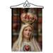 Breeze Decor Our Lady of Fatima 2-Sided Polyester 13 x 19 in. Flag Set in Black/Brown | 18.5 H x 13 W x 1 D in | Wayfair