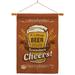 Breeze Decor It's Always Beer O'clock 2-Sided Polyester 40" x 28" Flag Set in Brown/Red | 40 H x 28 W x 1 D in | Wayfair