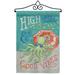 Breeze Decor Octopus Good Vibes Impressions Decorative 2-Sided Polyester 19 x 13 in. Flag Set in Gray/Green | 18.5 H x 13 W x 1 D in | Wayfair