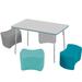 Factory Direct Partners Contour Super Collection Adjustable Height Rectangular Activity Table & Chair Set Laminate/ in Gray/Green | 30 H in | Wayfair