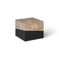 Phillips Collection Geometry Block End Table Wood/Metal in Black/Brown/Gray | 20 H x 24 W x 24 D in | Wayfair TH97557