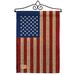 Breeze Decor Star Spangled 2-Sided Polyester 18.5 x 13 in. Flag set in Blue/Brown/Red | 18.5 H x 13 W in | Wayfair