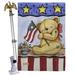 Breeze Decor Pat Bear 2-Sided Polyester 4 x 3 ft. Flag Set in Brown/Gray | 40 H x 28 W x 4 D in | Wayfair BD-PA-HS-111006-IP-BO-02-D-US15-AL