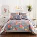 Jessica Simpson Home Alessia Comforter Set Polyester/Polyfill/Microfiber in Gray/Green/Pink | Queen Comforter + 2 Shams + 1 Throw Pillow | Wayfair