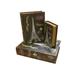 Ophelia & Co. Jarman 3 Piece Effiel Tower Lined Book Decorative Box Set Wood in Brown | 12.5 H x 9 W x 2.75 D in | Wayfair