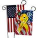 Breeze Decor Support Our Troops Freedom - Impressions Decorative American Applique 2-Sided 19 x 13 in. Garden Flag in Gray/Red | Wayfair