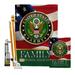 Breeze Decor 9 Piece American Marine Family Honor 2-Sided Polyester 40 x 28 in. Flag set in Red/Green/Brown | 40 H x 28 W x 1 D in | Wayfair
