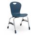 Virco Zuma Series Classroom Chair Plastic/Metal in Gray | 26.875 H x 17.75 W x 16.875 D in | Wayfair 4026014