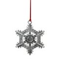 The Holiday Aisle® 3" Silver & Red Snowflake w/ Gems '2017' Christmas Ornament Metal in Gray/Red | 3 H x 1 W x 2 D in | Wayfair