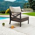 Latitude Run® Ajai Patio Chair w/ Cushions in Brown | 28 H x 25 W x 28 D in | Wayfair 36CF6CFBB32E48138E46058CCAF8EE77