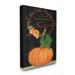 The Holiday Aisle® 'Reasons to Be Thankful Pumpkin Fall Autumn Seasonal' by Stephanie Workman Marrott - Graphic Art Print Canvas/ in Black | Wayfair