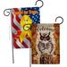 Breeze Decor Owl Watching 2-Sided Polyester 19 x 13 in. Garden Flag in Blue/Brown | 18.5 H x 13 W in | Wayfair BD-BI-GP-105052-IP-BOAF-D-US19-BD