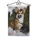 Breeze Decor Corgi 2-Sided Polyester 19 x 13 in. Flag Set in Black/Gray | 18.5 H x 13 W x 1 D in | Wayfair BD-PT-GS-110088-IP-BO-02-D-US16-AL