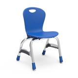 Virco Zuma Series Classroom Chair Plastic/Metal in Blue | 26.875 H x 17.75 W x 16.875 D in | Wayfair 4066357