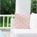 Red Barrel Studio® Sweetheart Neutral Outdoor Square Pillow Cover & Insert Polyester/Polyfill blend in Pink | 20 H x 20 W x 4 D in | Wayfair