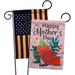 Breeze Decor Happy Sweet Mother's Day Impressions Decorative 2-Sided 19 x 13 in. 2 Piece Garden Flag Set in Black/Pink | 18.5 H x 13 W in | Wayfair