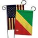 Breeze Decor Congo Impressions Decorative 2-Sided Polyester 19 x 13 in. 2 Piece Garden Flag Set in Red/Yellow | 18.5 H x 13 W in | Wayfair