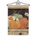 Breeze Decor October Pumpkins Impressions Decorative 2-Sided Polyester 19 x 13 in. Flag Set in Black/Brown | 18.5 H x 13 W x 1 D in | Wayfair