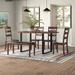 Gracie Oaks Ayedan 58" Solid Wood & Iron Dining Table Wood/Metal in Black/Brown/Gray | 30 H x 58 W x 36 D in | Wayfair