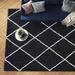 Gray 62.99 x 1.77 in Area Rug - Mercury Row® Babich Geometric Machine Made Shag Area Rug in Dark | 62.99 W x 1.77 D in | Wayfair