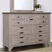 Darby Home Co Erving 9 Drawer Double Dresser w/ Mirror Wood in Gray | 42 H x 58.25 W x 19.88 D in | Wayfair 21A7AD915BD64B4FB9146C746135DEC5