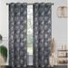 House of Hampton® Pinkerton Floral Blackout Grommet Curtain Panels Polyester in Gray | 84 H in | Wayfair 1C1DB99CAA304FCD9E06C574BB05A4BF