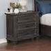 Canora Grey Partain 3 - Drawer Nightstand in Wood in Brown | 30 H x 28.25 W x 17 D in | Wayfair 93EB75488CB84EA28249A9381F265006