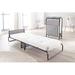 Jay-Be Inspire Folding Bed w/ Pocket Spring Mattress Metal in Black | 18.9 H x 30 W x 79 D in | Wayfair 108815