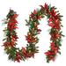 The Twillery Co.® 9' Decorative Pre-Lit Garland w/ 100 Clear Lights in Green | 4 H x 108 W x 12 D in | Wayfair F35619A505A44069A91914F8D3E9B7F7