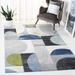 Black/Blue 48 x 1.18 in Indoor Area Rug - George Oliver Almodovar Abstract Gray/Blue/Black Area Rug | 48 W x 1.18 D in | Wayfair