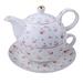 Grace's Tea Ware Porcelain Tea For One Set Porcelain China/Ceramic in Pink | 5.5 H x 6.25 W x 4.5 D in | Wayfair 054-11OT