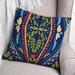 Bungalow Rose Outdoor Square Pillow Cover & Insert Polyester/Polyfill blend in Green/Blue | 20 H x 20 W x 1.5 D in | Wayfair