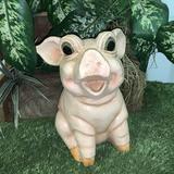 HomeStyles Country Critters Pig "Priscilla" Whimsical Garden Statue Resin/Plastic in Pink | 14 H x 9.5 W x 9 D in | Wayfair 76106