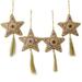 The Holiday Aisle® Hand-Crafted Beaded Christmas Star Holiday Shaped Ornament Fabric in Indigo | 5 H x 4.3 W x 1.2 D in | Wayfair 262402