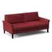 Greyleigh™ Logan 77.75" Flared Arm Sofa w/ Reversible Cushions Polyester in Red/Black | 33 H x 77.75 W x 36.75 D in | Wayfair