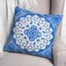 Bungalow Rose Outdoor Square Pillow Cover & Insert Polyester/Polyfill blend in Blue | 20 H x 20 W x 1.5 D in | Wayfair