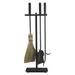 Gracie Oaks 4 Piece Fireplace Tool Set Metal in Gray | 32 H x 10 W x 7 D in | Wayfair DFC7AE588E6142999EF94796838F47BA