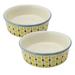 Grace's Tea Ware Fido's Diner Organic Marigold Dots Creamy Pet Bowl Porcelain/Stoneware (dishwasher safe)/ | 2 H x 6.25 W x 6.25 D in | Wayfair