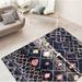 Blue/Navy 79 x 1 in Area Rug - Foundry Select Stigall Classic Navy Blue/Red/Yellow Rug Polypropylene | 79 W x 1 D in | Wayfair